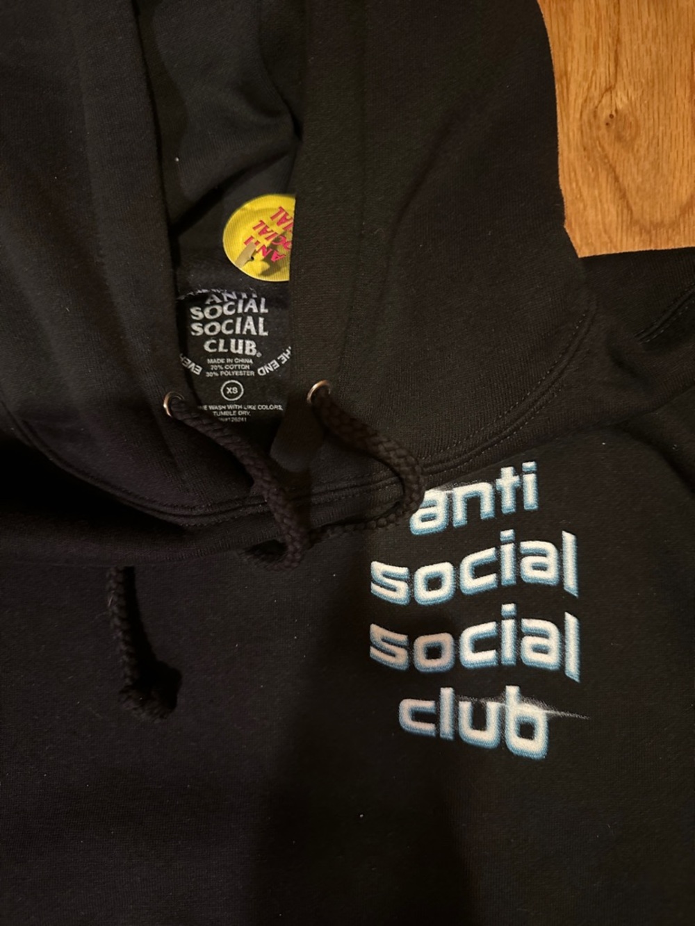 Anti Social Social Club Black Hoodie with Backstreet Boys Millennium NWT